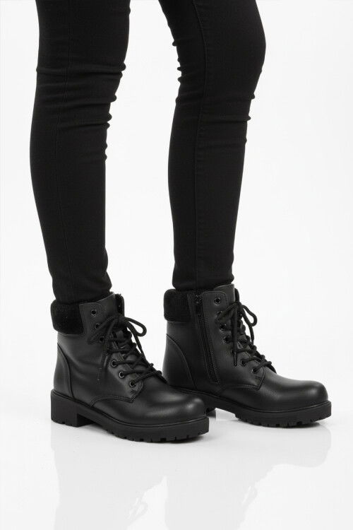 Black Polar Fleece Non-Slip Womens Boots Marc 4030 Z