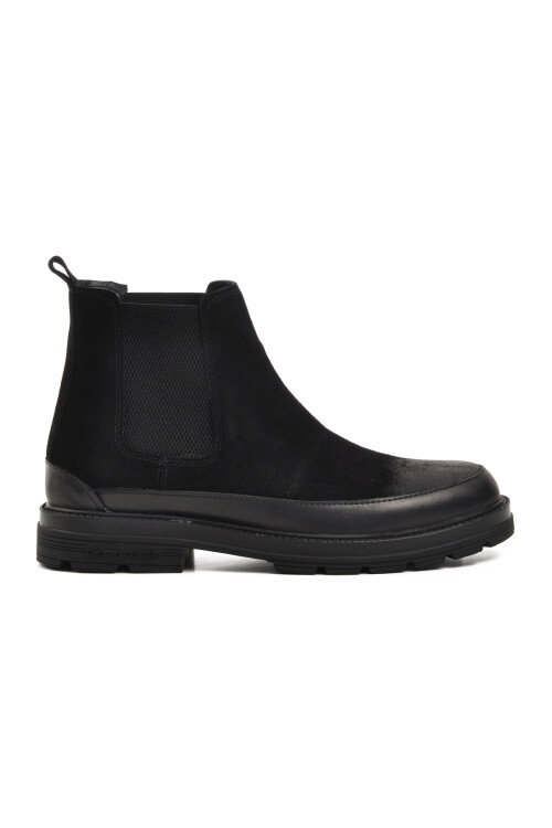 Black Nubuck Mens Chelsea Boots 1361654 M