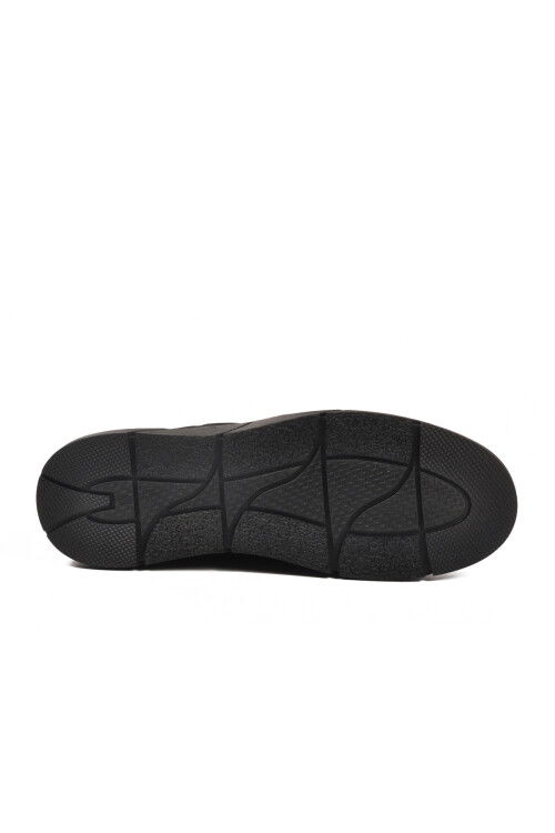 Black Nubuck Genuine Leather Rubber Laced Mens Casual Shoes 137 M