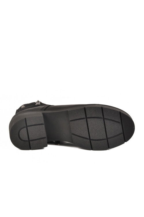 Black Nubuck Genuine Leather Womens Boots 2454601K Z