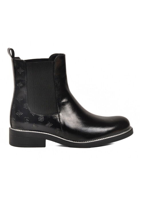 حذاء نسائي أسود مطاطي سهل الارتداء، غير قابل للانزلاق، PC-55086 Z