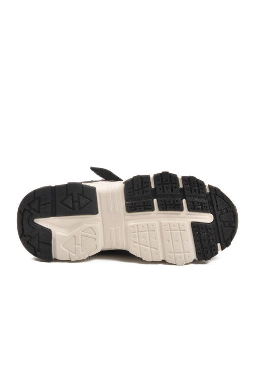 Siyah Cırtlı Hafif Fileli Esnek Kız Çocuk Spor Ayakkabı Bella Kısa F