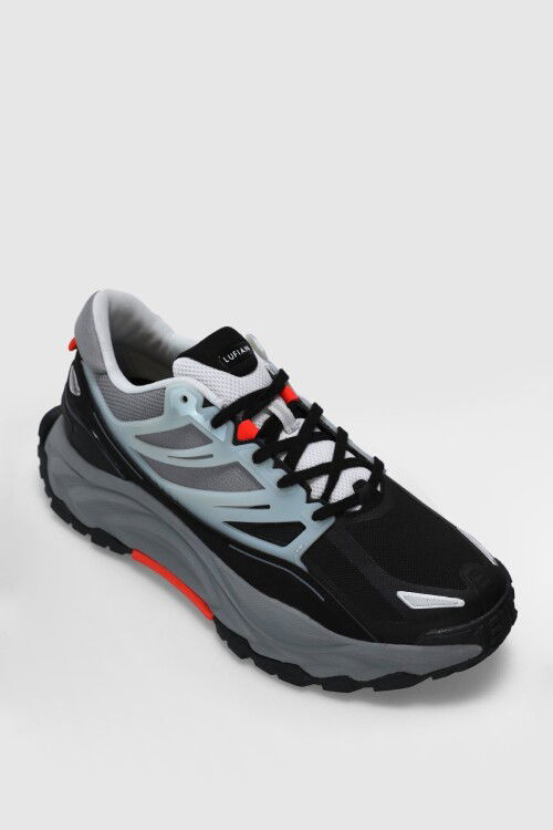 Siyah Fileli Hafif Esnek Erkek Spor Ayakkabı Edwin M