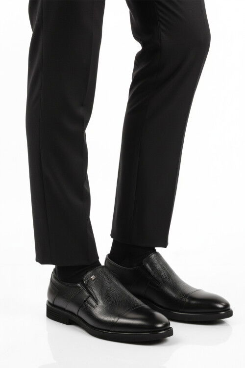 Siyah Floter Hakiki Deri Erkek Klasik Ayakkabı 3257 M