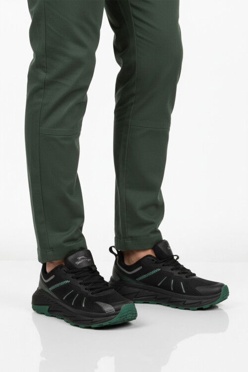 Siyah Fileli Hafif Esnek Erkek Spor Ayakkabı Warren M