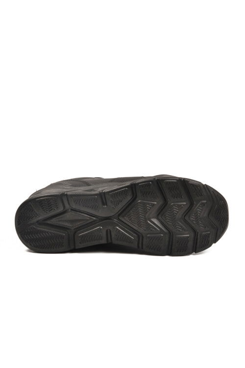 Siyah Hafif Esnek Bağcıklı Cilt Unisex Spor Ayakkabı Epic G