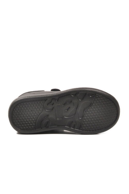 Siyah Cilt Cırtlı Hafif Esnek Unisex Çocuk Spor Ayakkabı 2540-26K P