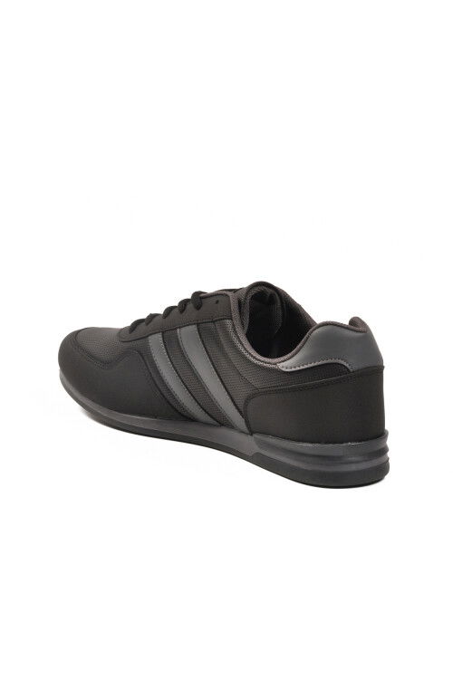 Black Large Size Leather Mens Sneakers Omega Int M