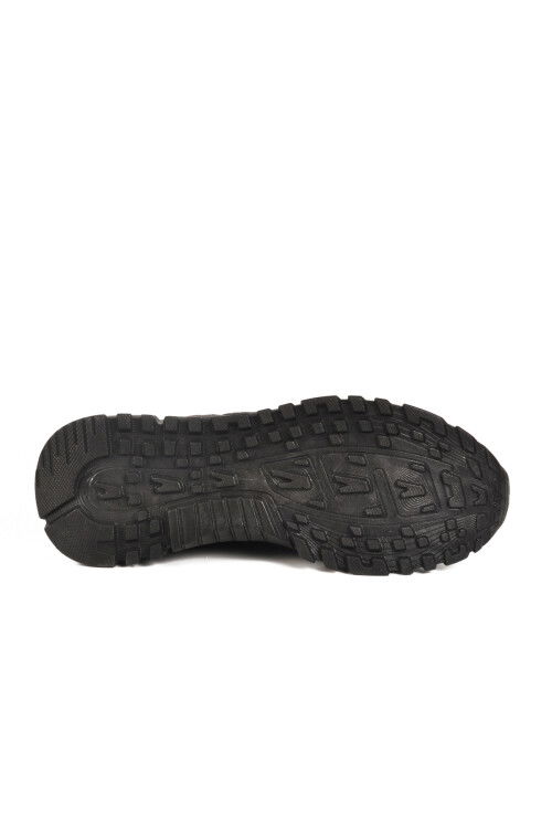 Black Lightweight Flexible Lock Lace-Up Unisex Sneakers Nans 6006 G