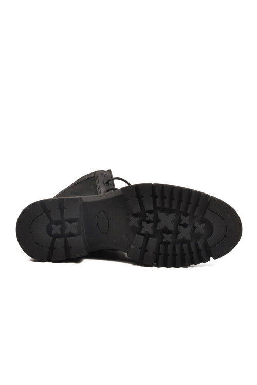 Siyah Bağcıklı Fermuarlı Polarlı Kaymaz Erkek Postal Bot 746 M