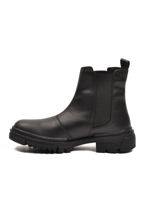 Siyah İçi Polarlı Kaymaz Soğuğa Dirençli Erkek Chelsea Bot 748 M
