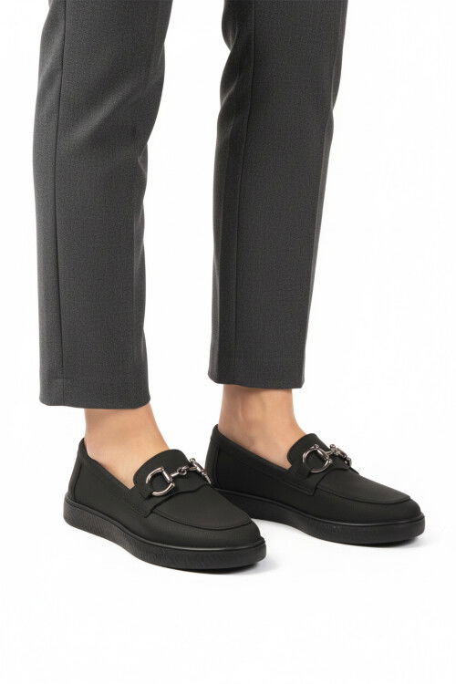 Black Lightweight Flexible Womens Casual Shoes B-02 Z