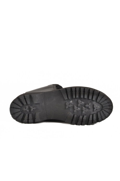 Black Lace-Up Zippered Fleece Womens Boots Terra 5000 Z