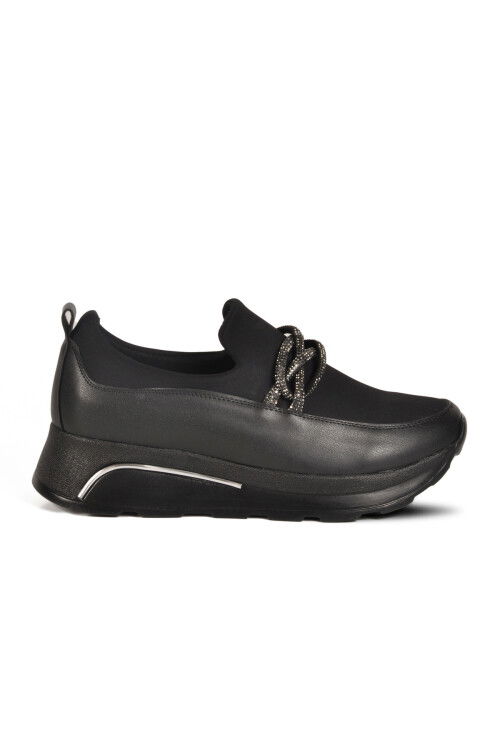 Black Laceless Lightweight Womens Casual Shoes 1702 Z