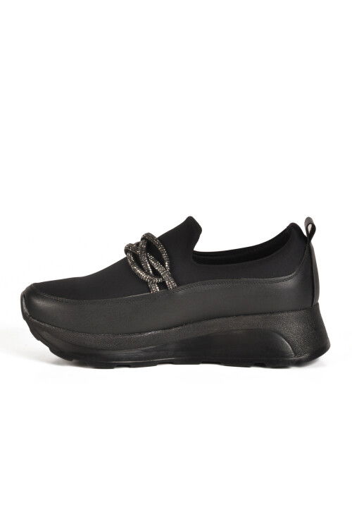 Black Laceless Lightweight Womens Casual Shoes 1702 Z