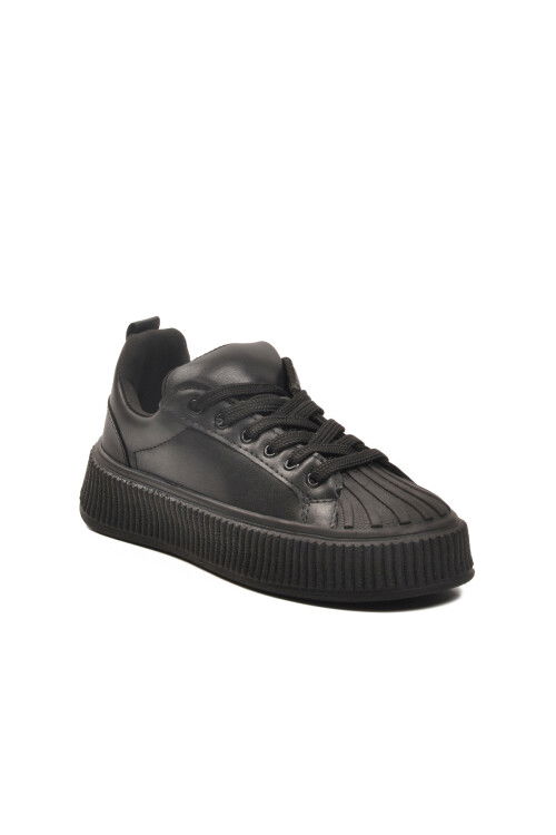 Siyah Bağcıklı Unisex Spor Ayakkabı Grov 410 G