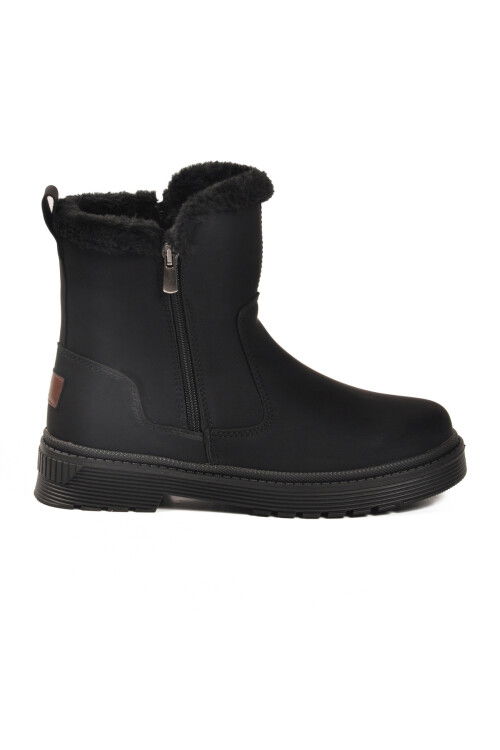 Black Emerald Polar Fleece Zippered Non-Slip Sole Womens Boots 23003 Z