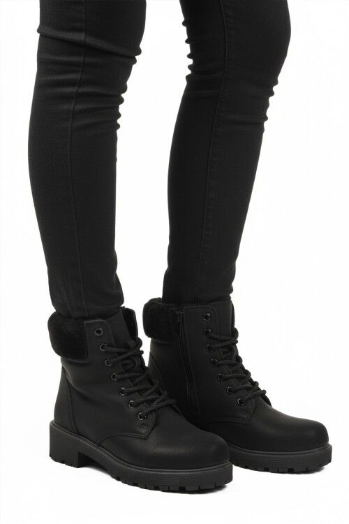 Black Emerald Fleece Non-Slip Womens Boots Marc 4030 Z