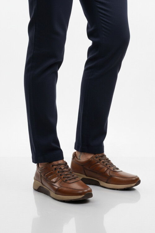 Tan Genuine Leather Mens Casual Shoes 2720-1 M