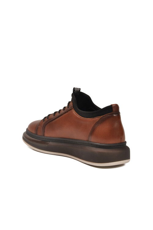 Tan Genuine Leather Mens Casual Shoes 6410 M