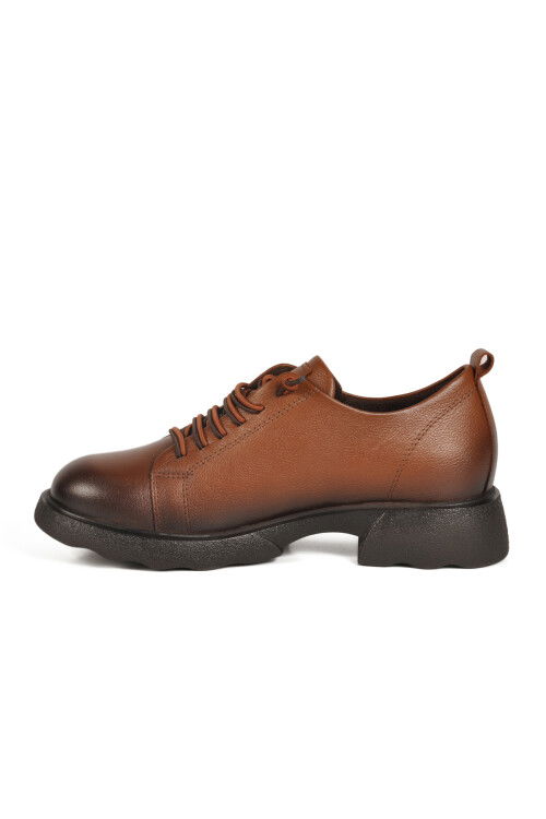 Tan Genuine Leather Womens Casual Shoes 2553801K Z