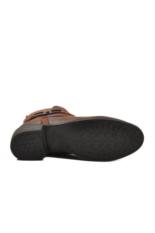 Taba Zümrüt İçi Kürklü Fermuarlı Kaymaz Kadın Bot 547819 Z