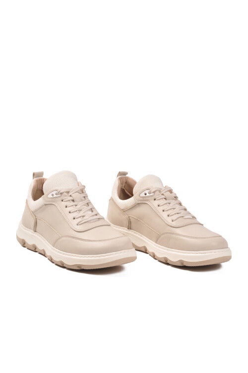 Bej Hakiki Deri Erkek Casual Ayakkabı 242290 M