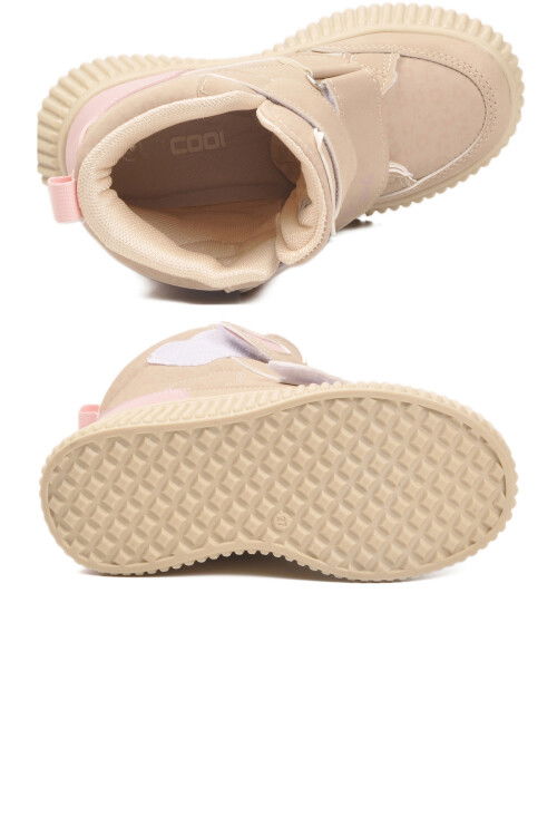 Bej Cırtlı Desenli Kaymaz Taban Kız Çocuk Bot Alalis P