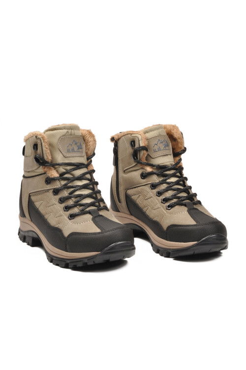 Bej İçi Kürklü Soğuğa Dirençli Kaymaz Taban Unisex Outdoor Bot 980 G