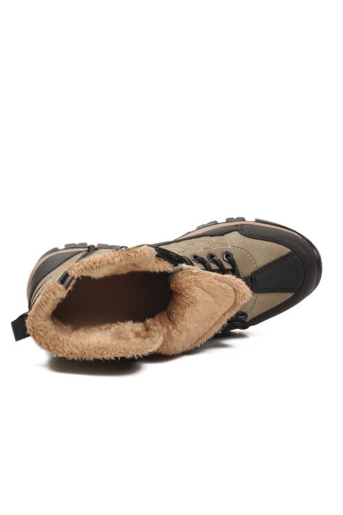 Bej İçi Kürklü Soğuğa Dirençli Kaymaz Taban Unisex Outdoor Bot 980 G