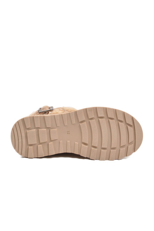 Bej İçi Polarlı Kaymaz Kız Çocuk Bot Buckle F