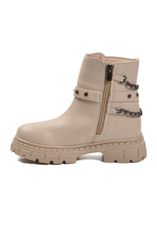 Bej İçi Polarlı Kaymaz Kız Çocuk Bot Dante F