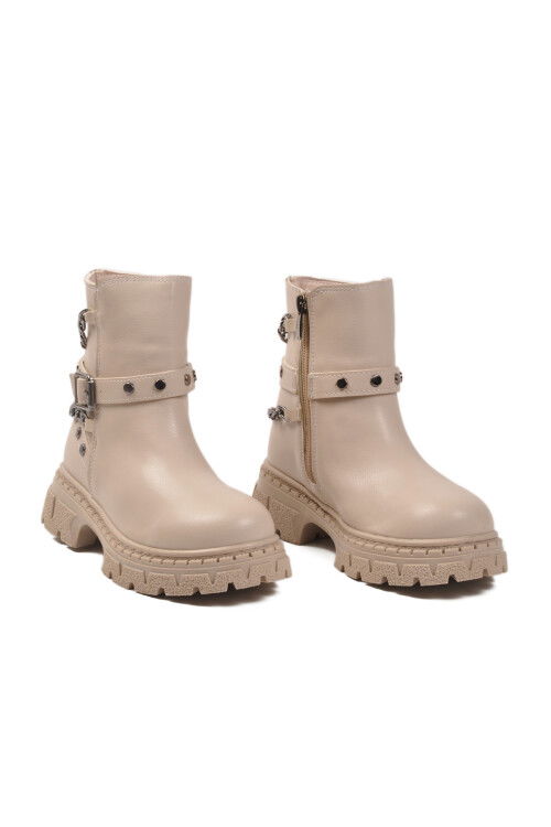 Bej İçi Polarlı Kaymaz Kız Çocuk Bot Dante F