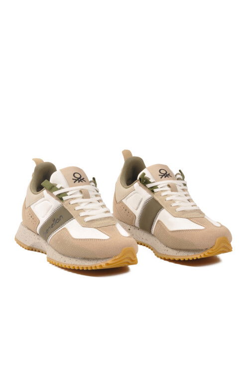 Bej Bağcıklı Cilt Erkek Spor Ayakkabı BNI-12114 M