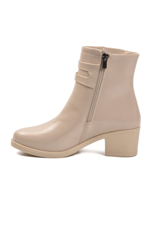 Bej İçi Kürklü Topuklu Kadın Bot 1006 Z