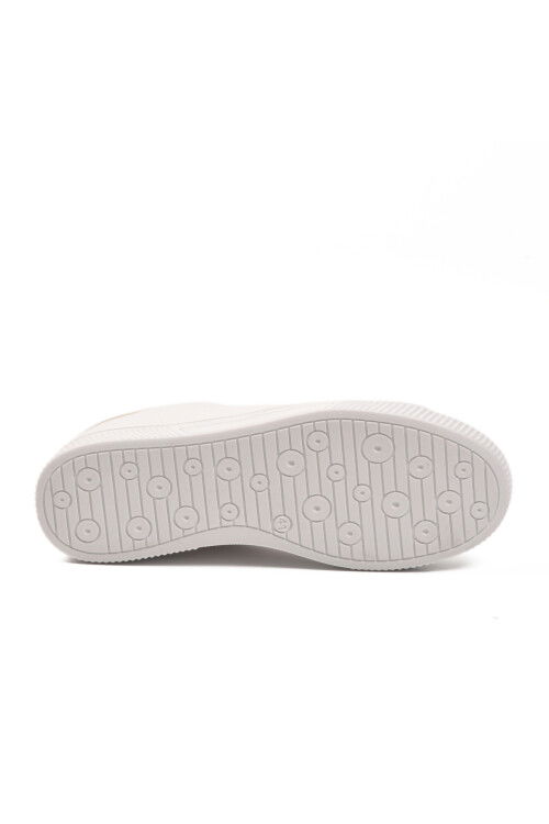 Beyaz Bağcıklı Hafif Cilt Erkek Sneaker Mota 600 M