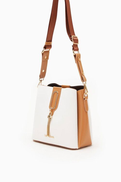 Beyaz Camel Kadın Omuz Çantası 930126