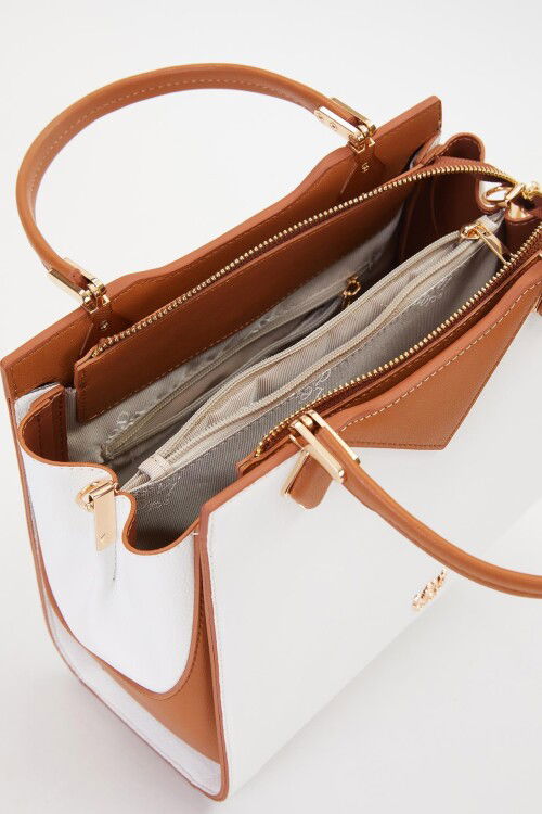 Beyaz Camel Kadın Omuz Çantası 930204