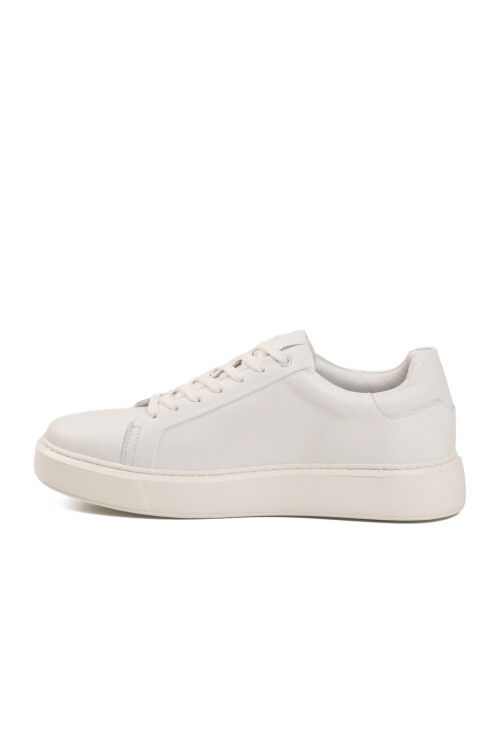 Beyaz Hakiki Deri Erkek Casual Ayakkabı 7519112 M