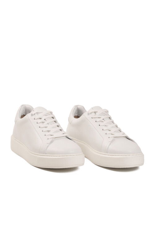 Beyaz Hakiki Deri Erkek Casual Ayakkabı 7519112 M