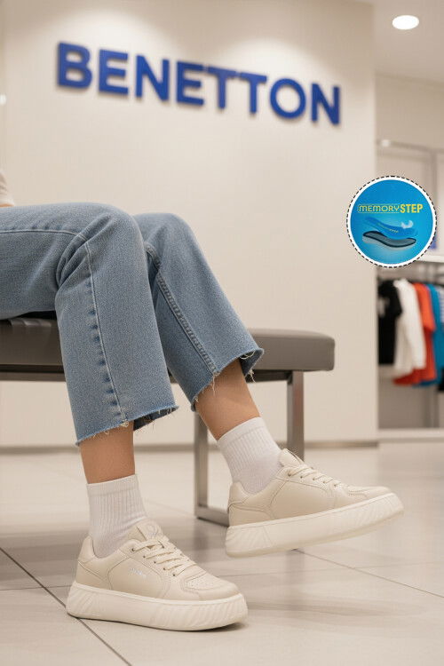 White Memory Foam Womens Sneakers BNI-11038 G