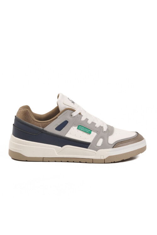 White Polyurethane Mens Sneakers Benetton BNI-11135 M