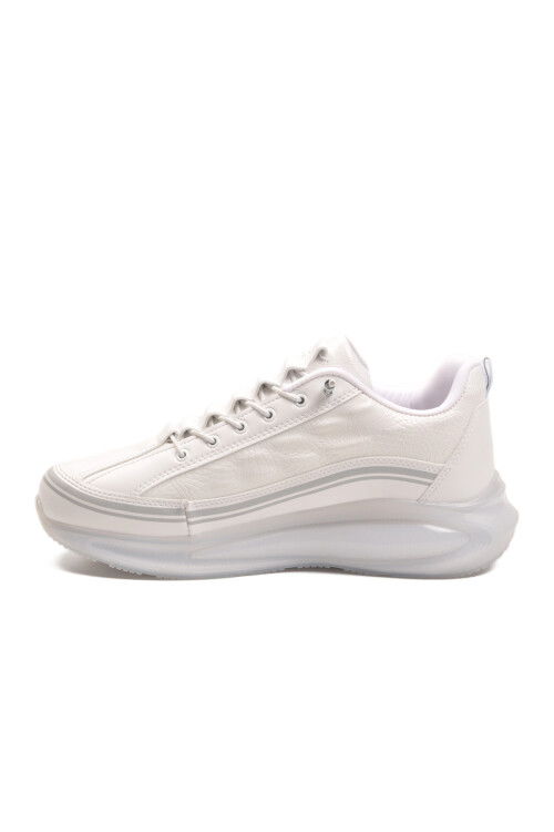 Beyaz Memory Foam Lastik Bağcıklı Erkek Sneaker 2250-1 M