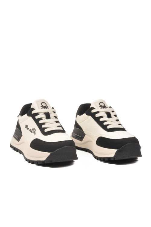 White-Black Womens Sneakers Benetton BNI-11235 Z
