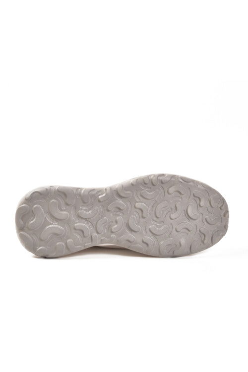 Beyaz Elastik Bağcıklı Hafif Cilt Erkek Casual Ayakkabı 460 M