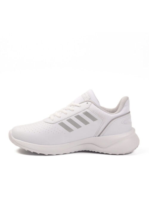 Beyaz Bağcıklı Hafif Esnek Unisex Spor Ayakkabı Nereus G