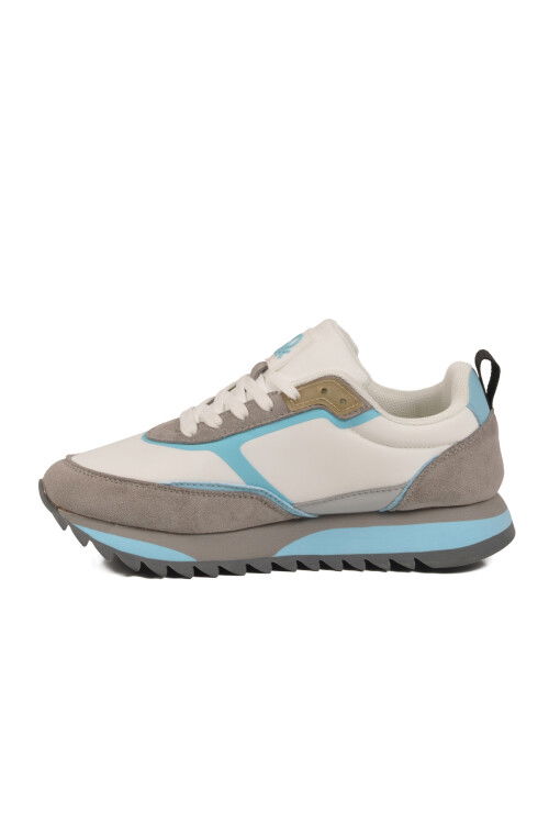 Beyaz Bağcıklı Memory Foam Unisex Spor Ayakkabı BNI-11133 G