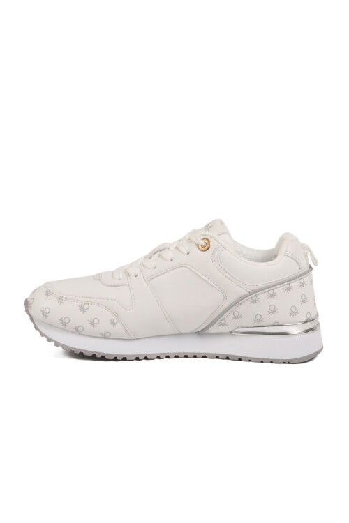 Beyaz Bağcıklı Cilt Unisex Spor Ayakkabı BNI-12097 G