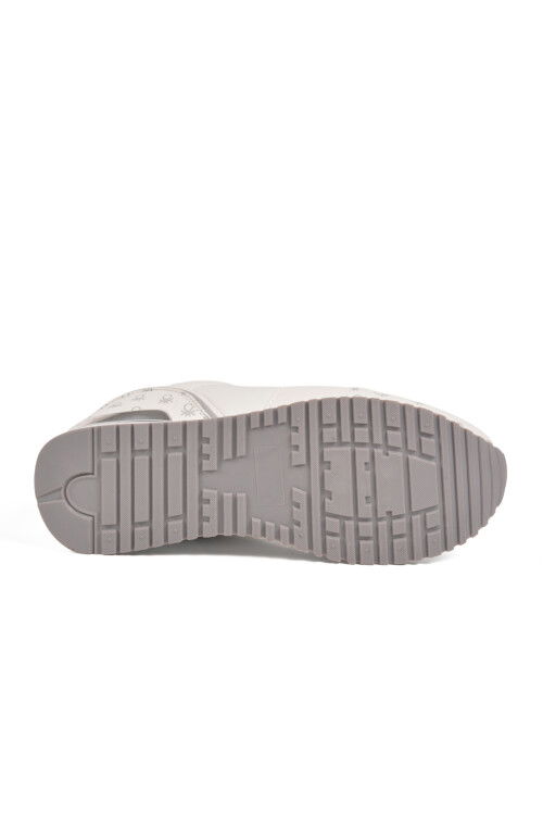 Beyaz Bağcıklı Cilt Unisex Spor Ayakkabı BNI-12097 G