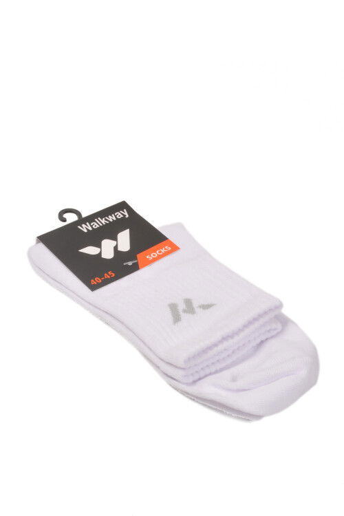 Beyaz Pamuklu Dikişli Erkek Uzun Çorap TNS-2181